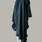 The Queen’s Kaftan with Trapunto Belt Teal Raw Silk