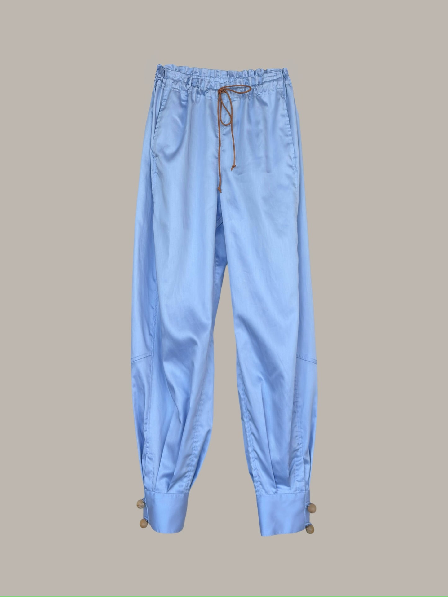 Cuffed Pantaloon in Periwnkle Blue Egyptian Cotton