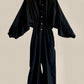 Rimbaud Jumpsuit with Infinite Sash Belt Black Parachute Silk {Made to Order}