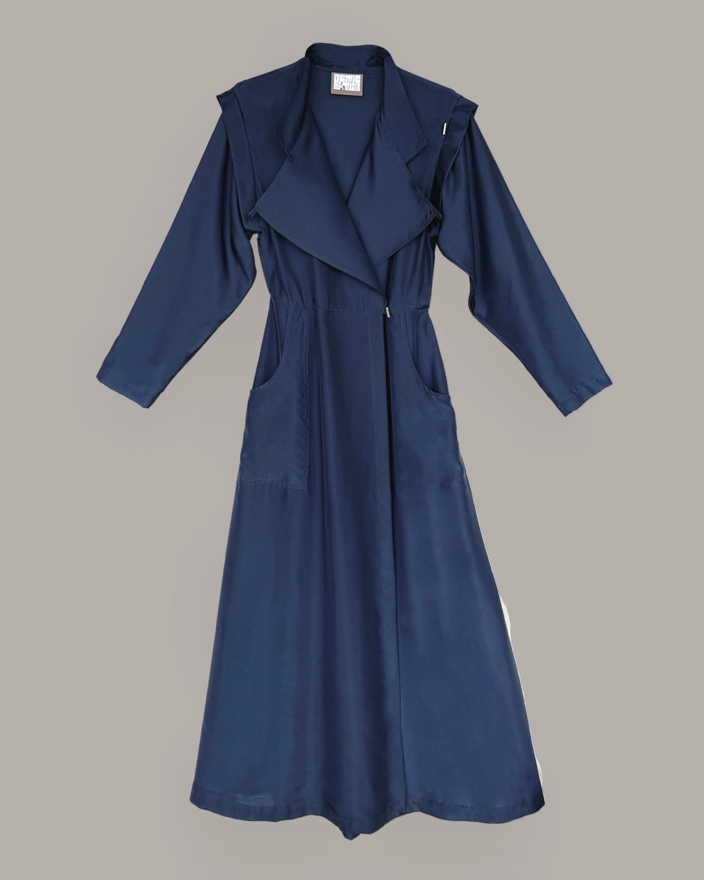 Voyage Coat Dress Midnight Blue Parachute Silk {Made to Order}
