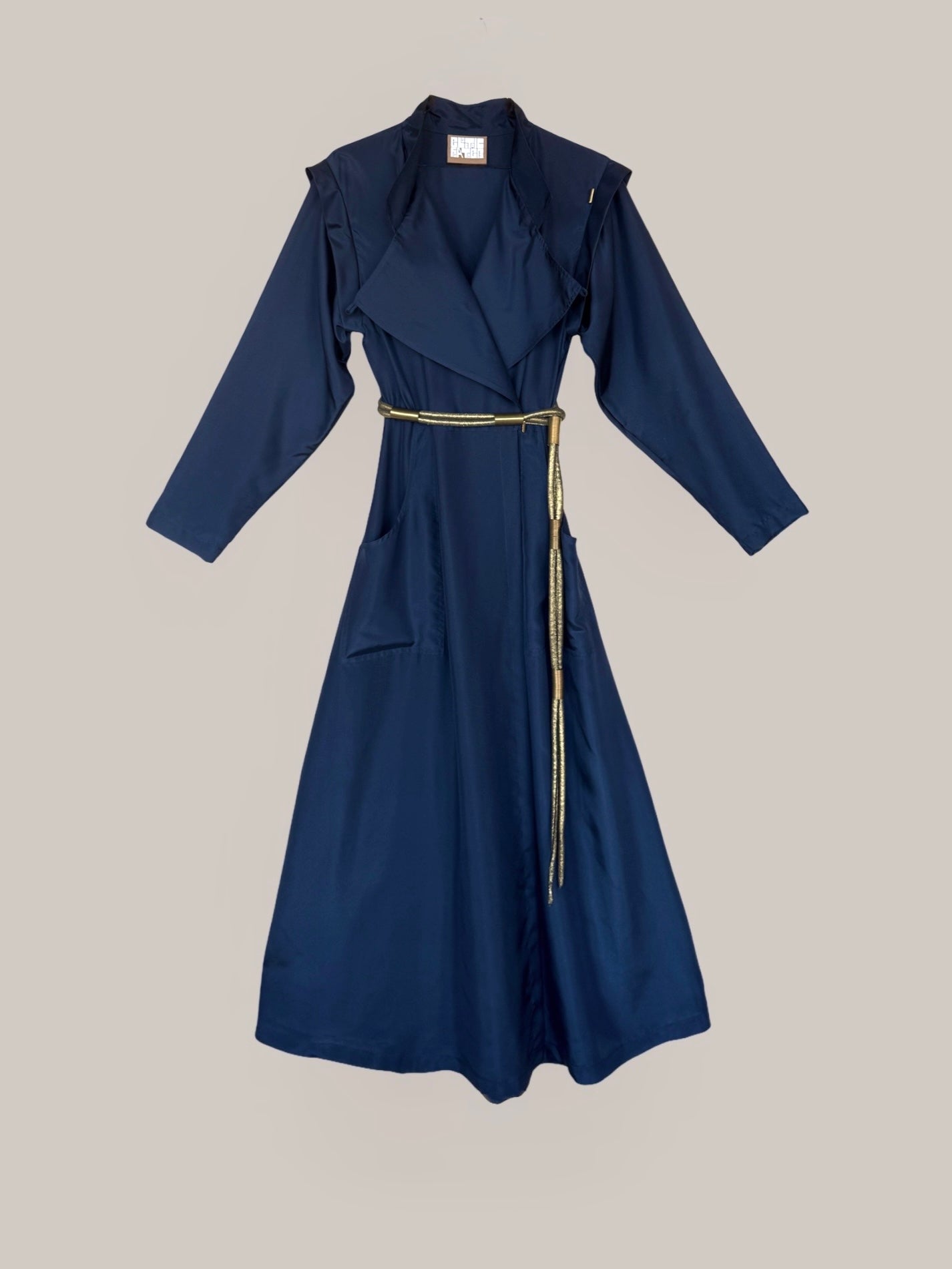 Voyage Coat Dress Midnight Blue Parachute Silk {Made to Order}