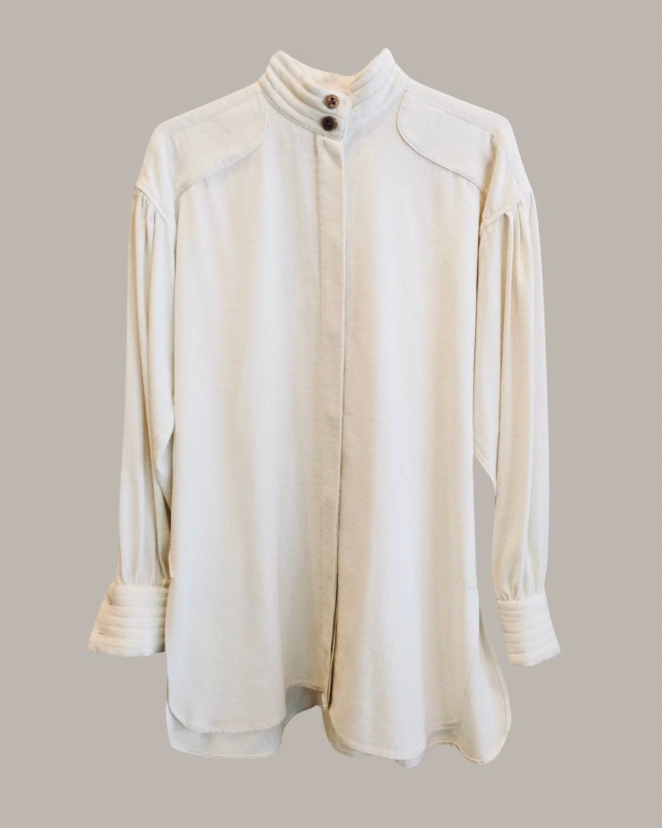 Paisano Blouse Black Lapis Silk Lame’ {Made to Order}