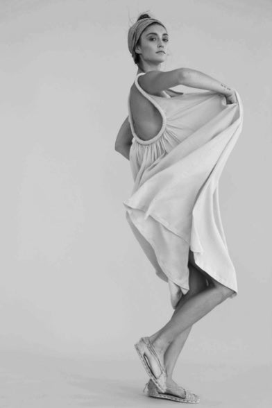 Sahara Chemise Dress Turquoise Cotton Gauze