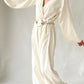 Kimono Jumpsuit Ivory Cream Raw Silk {Made to Order}