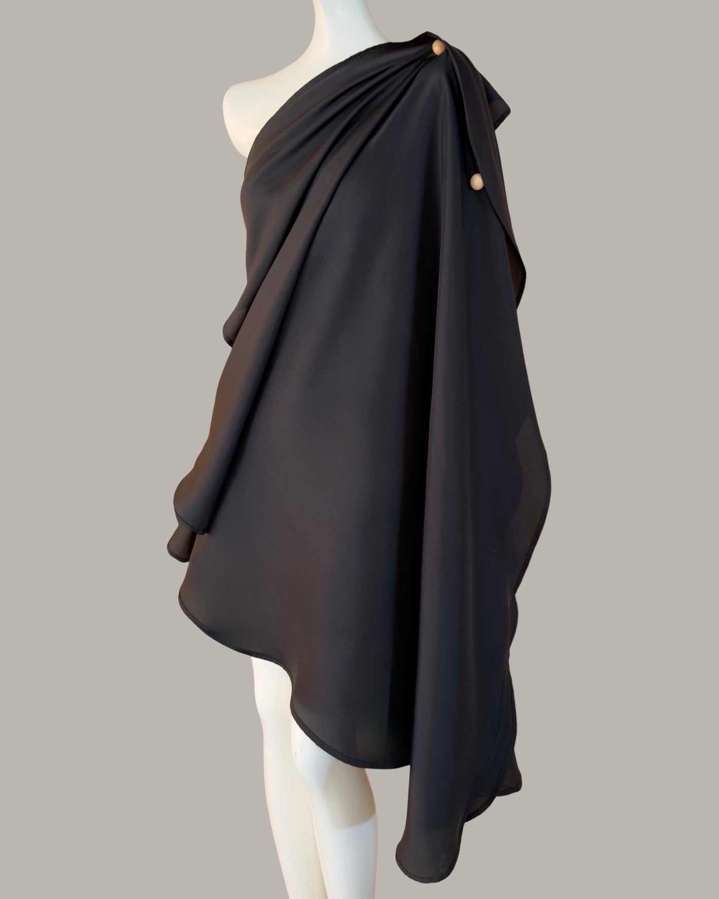 Convertible Kleos Dress Long Version Gravel Parachute Silk {Made to Order}