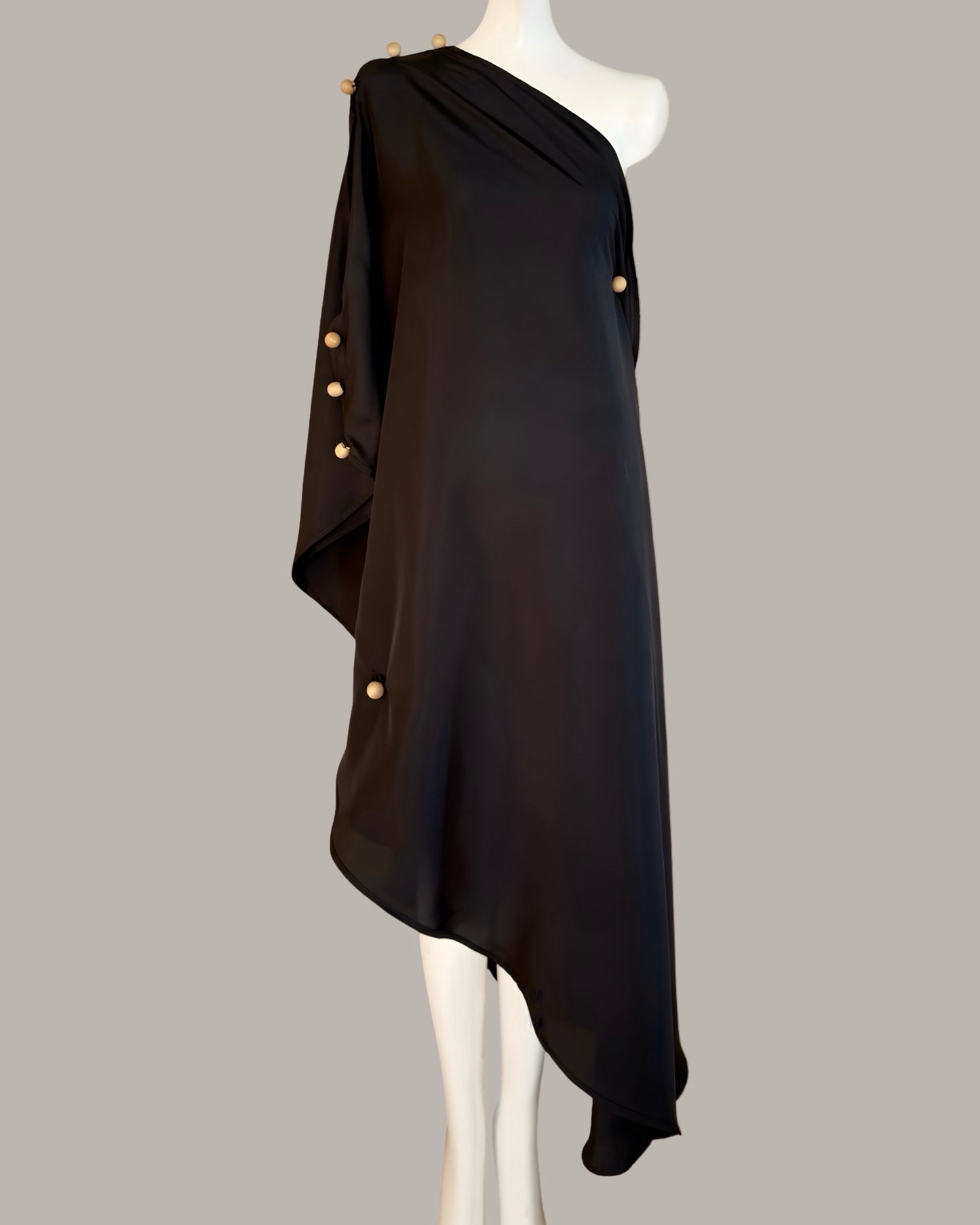 Kleos Dress Black Parachute SIlk