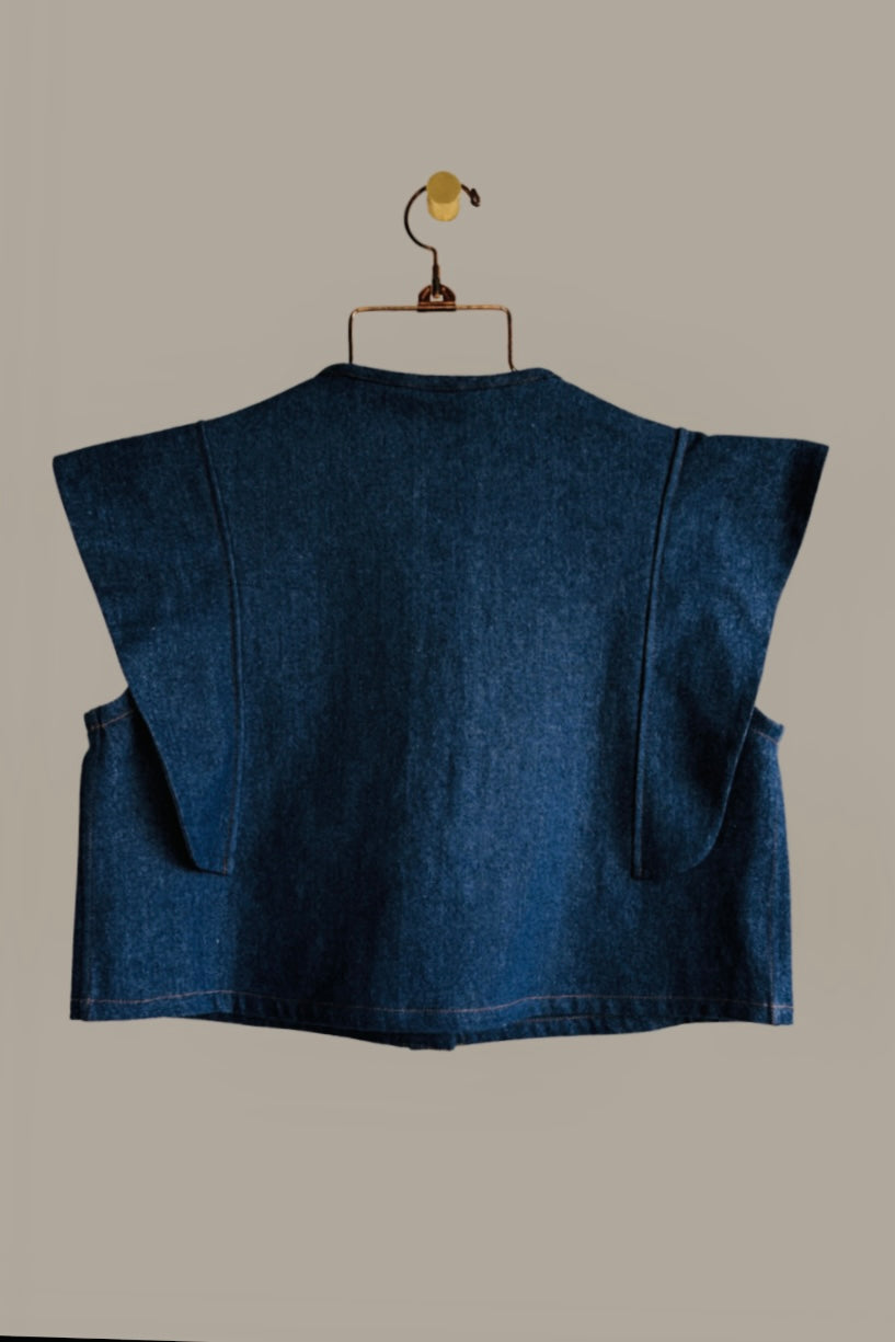 Hapi Vest Indigo Denim {Made to Order}