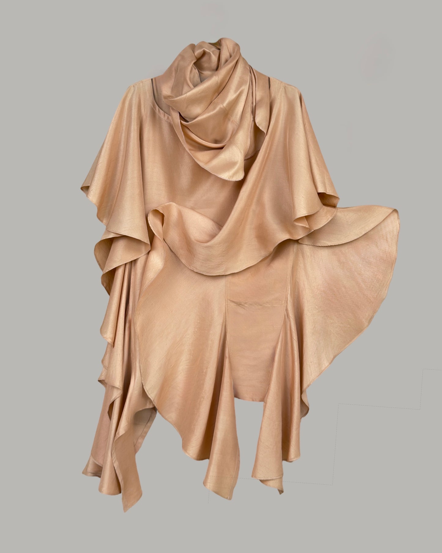 Pisa Chamber Scarf in Rose Sand Soft Shantung {Made to Order}
