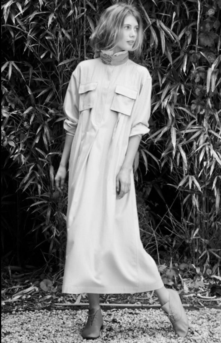 Riding Dress in Sage Wool Flannel {Made to Order}