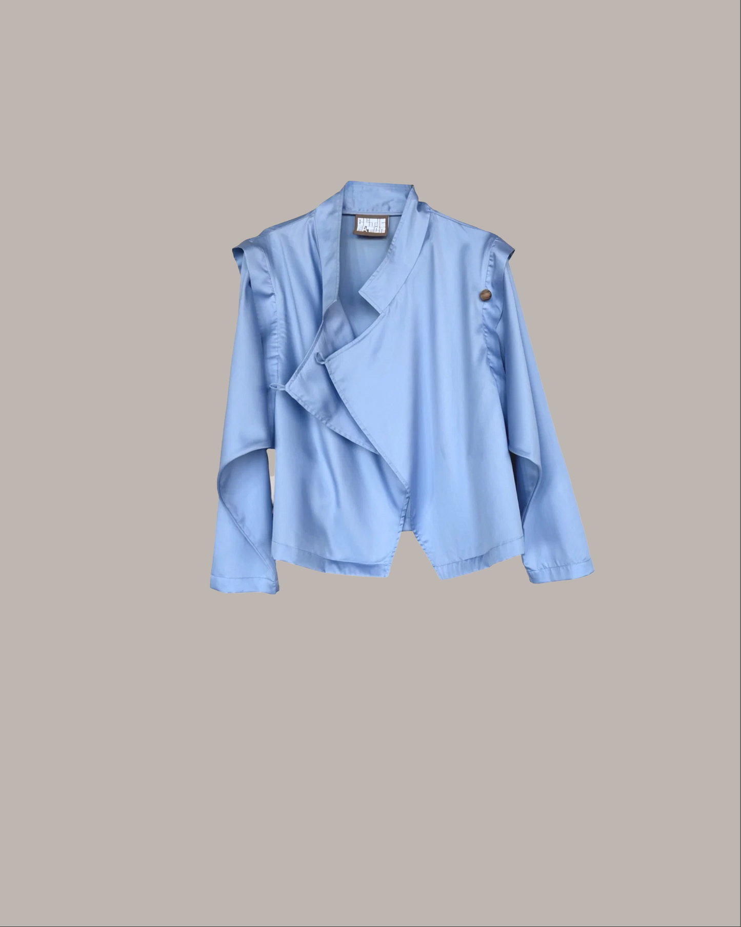 Aion Jacket Blouse in Periwinkle Blue Egyptian Cotton