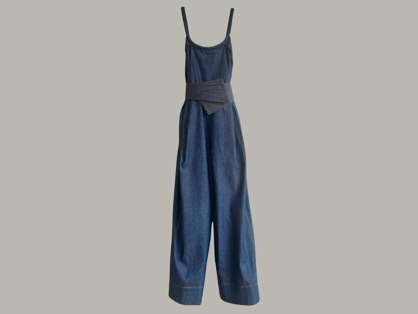 Reversible Asymmetrical Dark Indigo Denim Corset Belt {Made to Order}