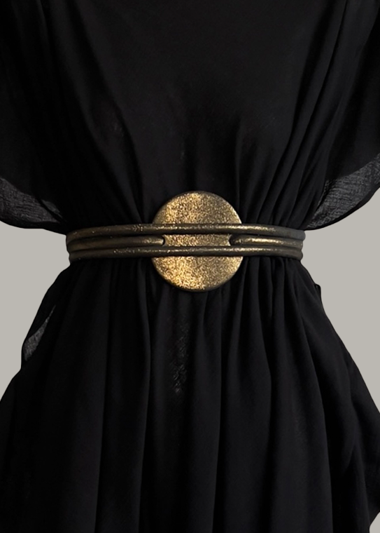 Infinite Full Moon Belt in Black Gold Moondust