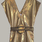 Origami Jumpsuit Brass/Taupe Silk Lame’