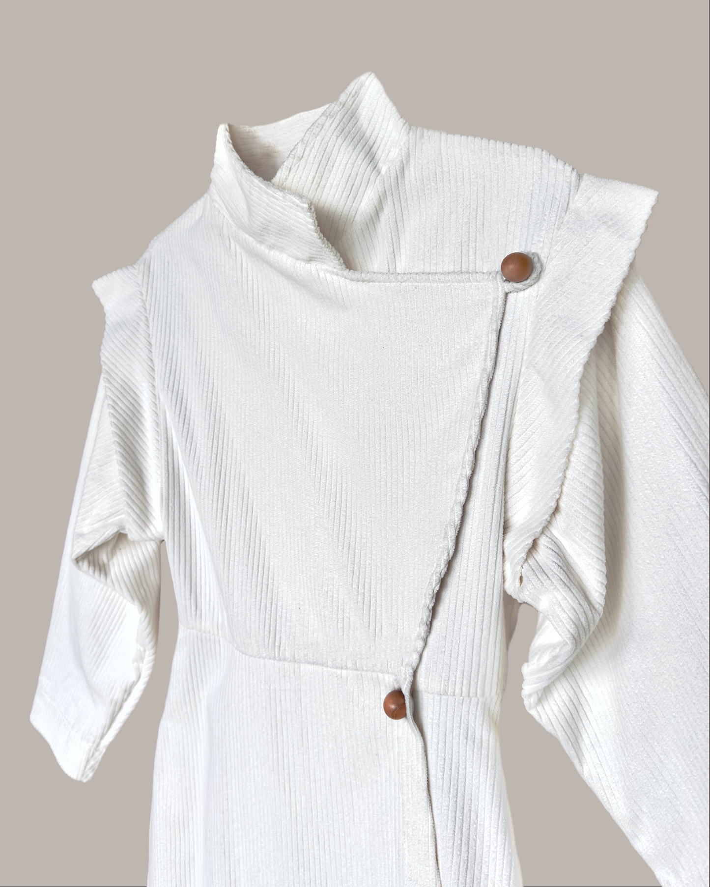 Voyage Coat Dress in Froth Cotton Corduroy {Made to Order}