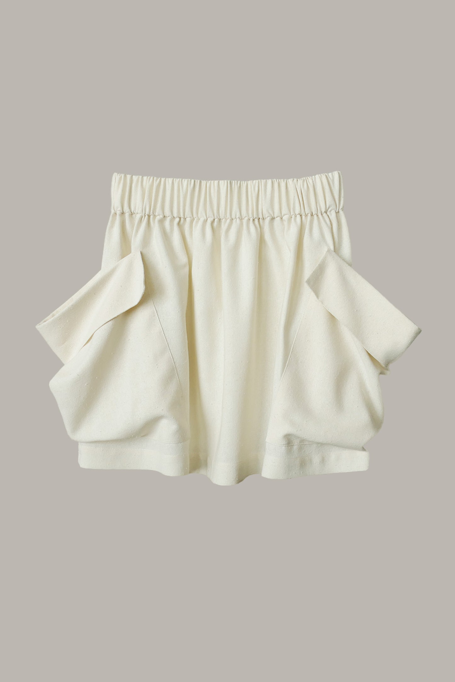 Traveling Pocket Skirt Ivory Raw Silk {Made to Order}