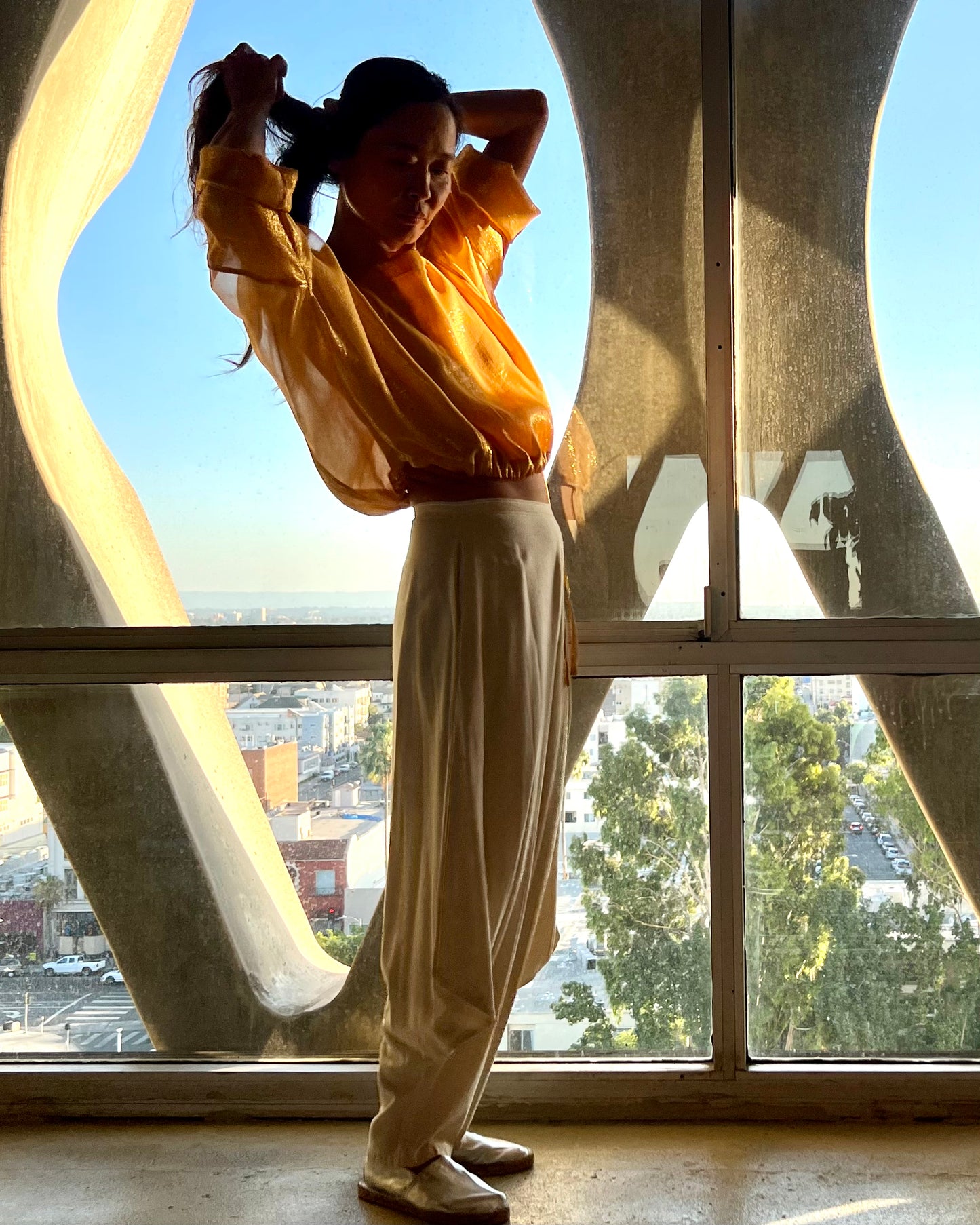 Moonrise Drawstring Pullover Raspberry Silk Lame’ {Made to Order}