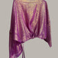 Moonrise Drawstring Pullover Orchid & Gold Silk Chiffon Lame’ {Made to Order}