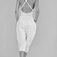 Infinite Rope Jumpsuit in Ivory Cream Raw Silk {Made to Order}