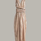Infinite Rope Jumpsuit Champagne Silver Silk Lame’ {Made to Order}