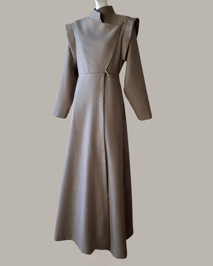 Voyage Coat Dress Almond Wool Flannel {Made to Order}