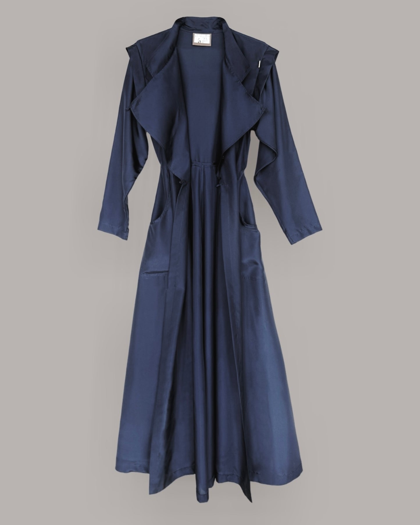 Voyage Coat Dress Midnight Blue Parachute Silk {Made to Order}