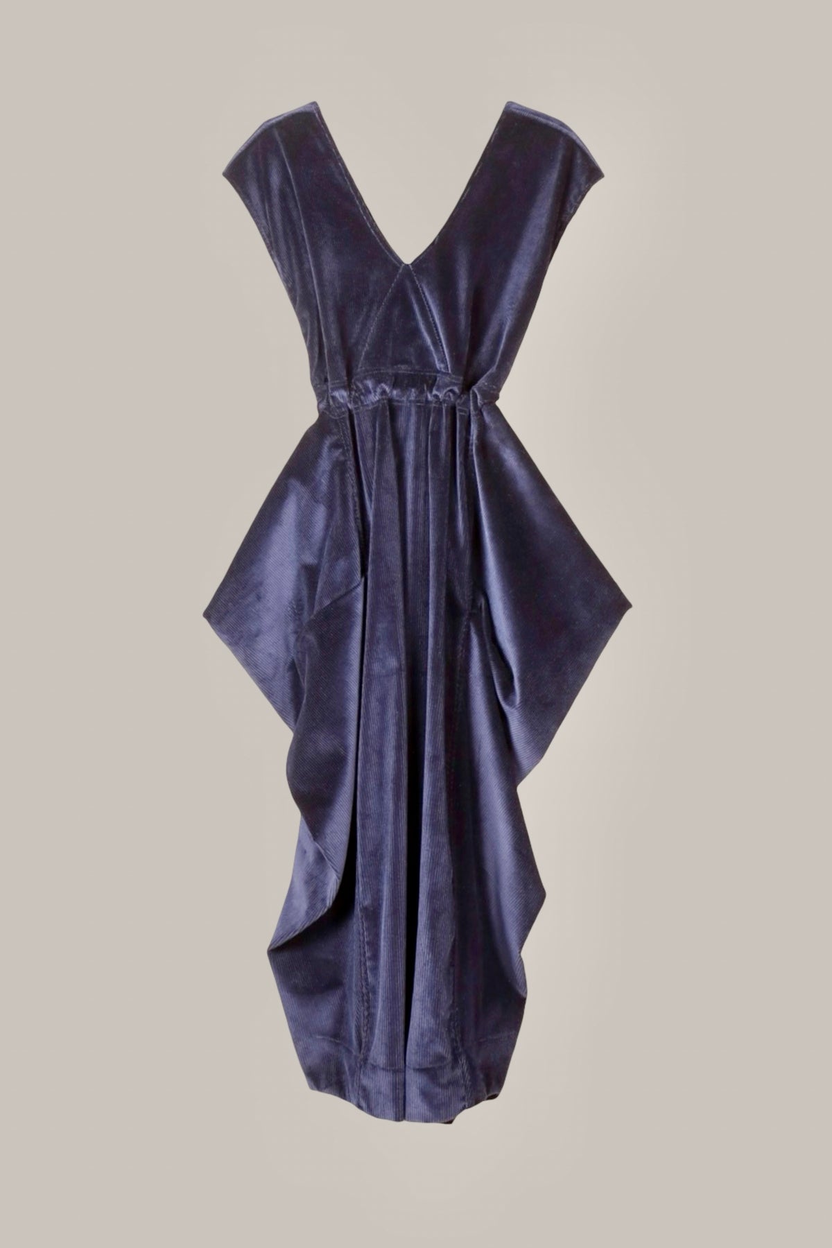 Origami Propeller Dress Indigo Cotton Corduroy {Made to Order}