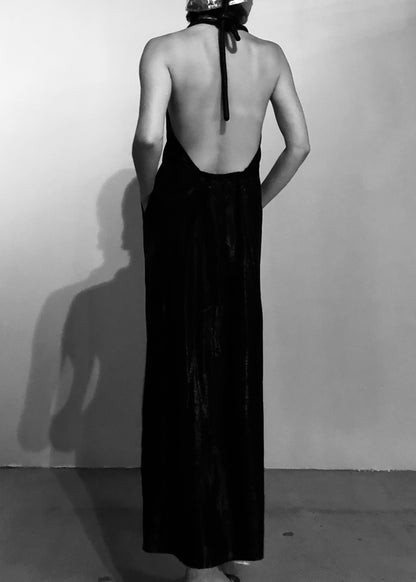 Swan fold Gown Silk Lamé {Made to Order}