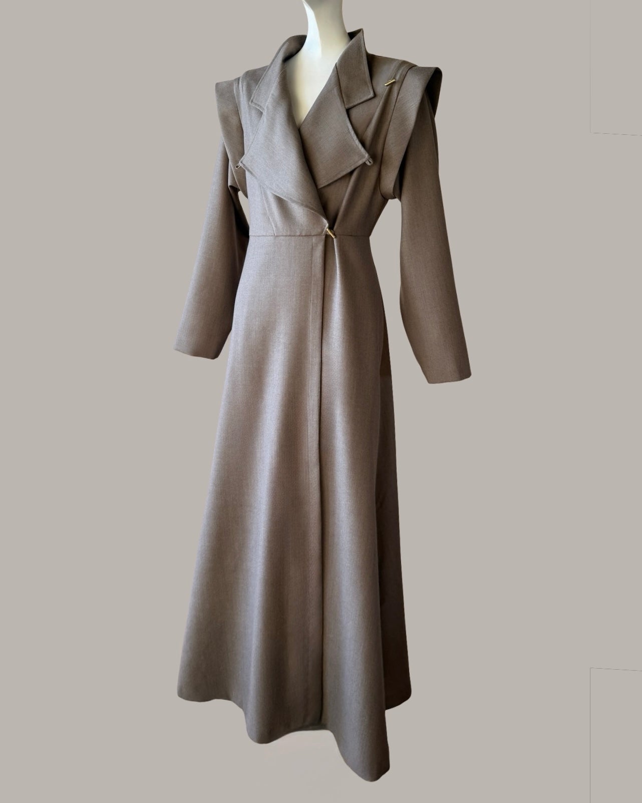 Voyage Coat Dress Almond Wool Flannel {Made to Order}