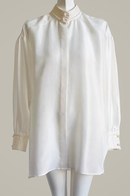 Paisano Blouse Pearl Silk Shantung {Made to Order}