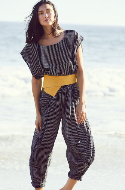 Unisex Ninja Pant in Ochre Parachute Silk {Made to Order}