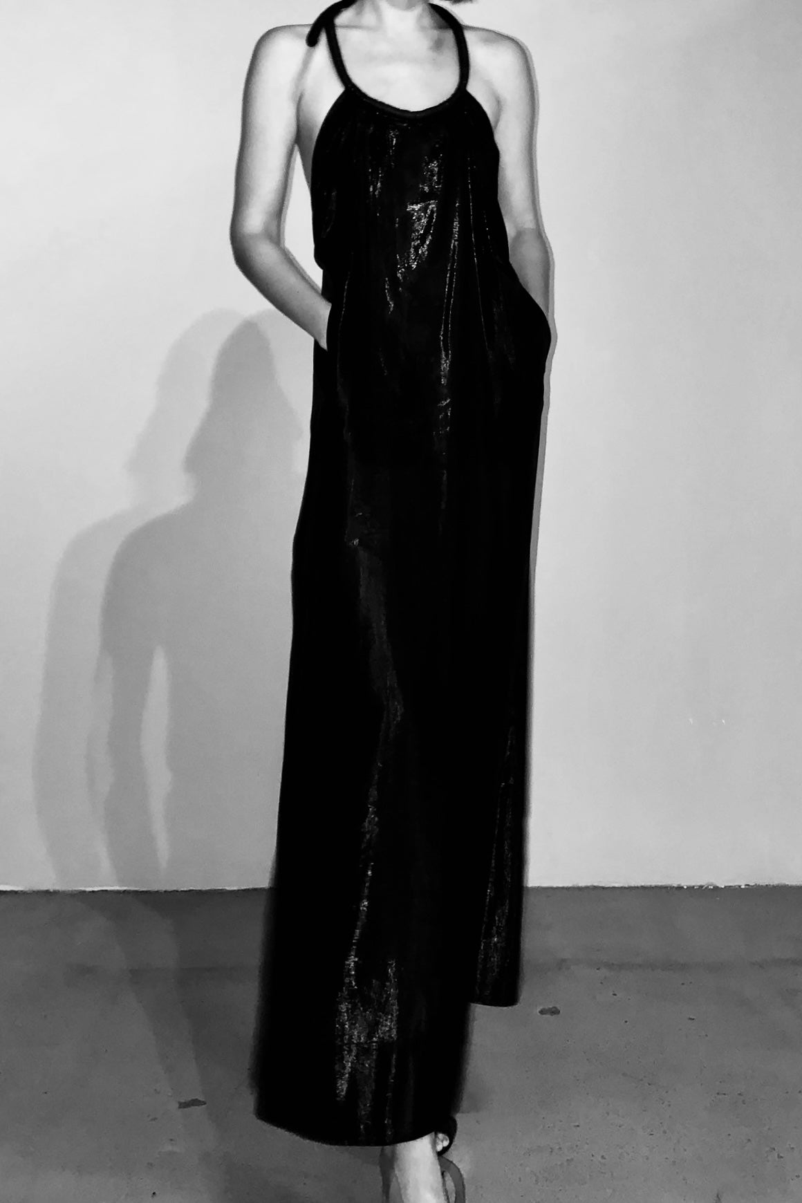 Swan fold Gown Silk Lamé {Made to Order}