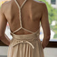 Infinite Bridge Dress Tan & Ivory Stripe