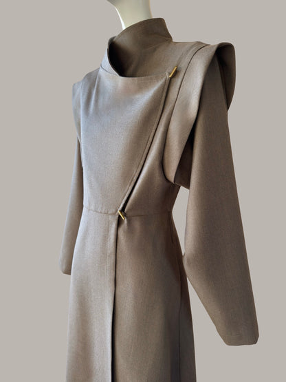 Voyage Coat Dress Almond Wool Flannel {Made to Order}
