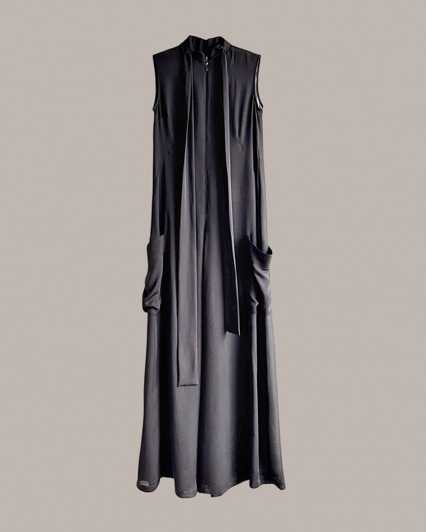 Tuxedo Jumpsuit in Black Silk Georgette {Made to Order}