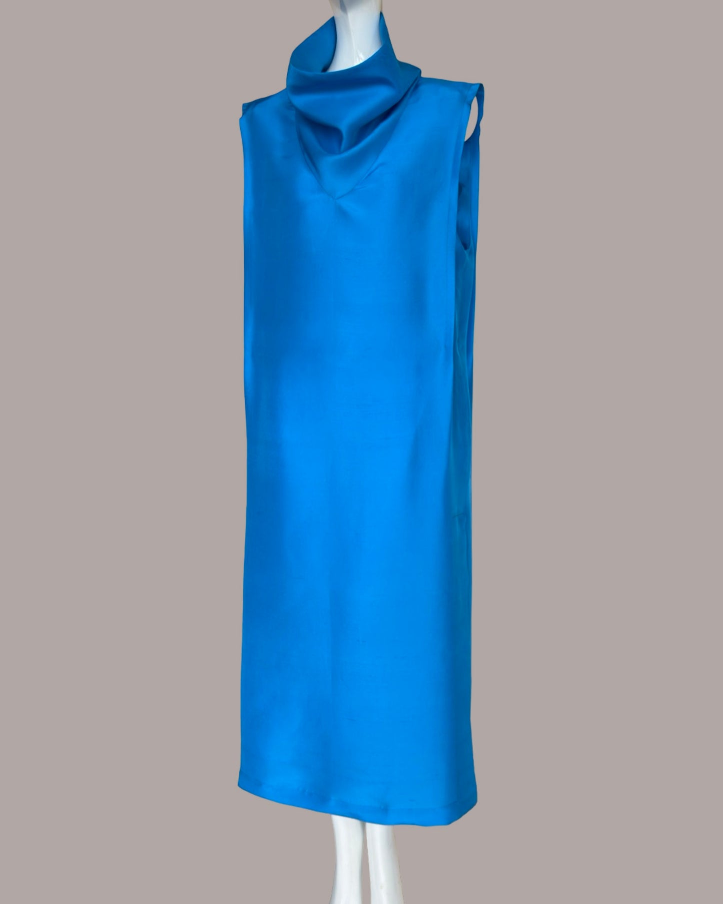 Ninja Shift Dress in Cadmium Blue Textured Silk {Made to Order}