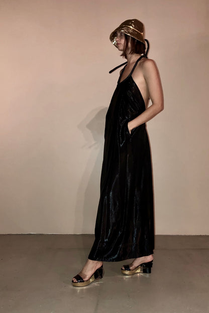 Swan fold Gown Silk Lamé {Made to Order}