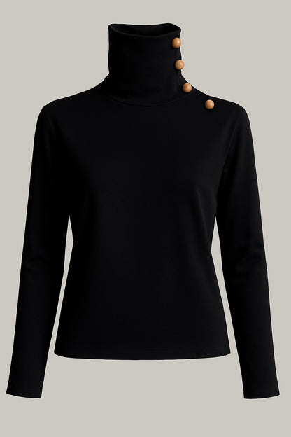 Circe Turtleneck in Ebony Hemp & Cotton knit {Made to Order}
