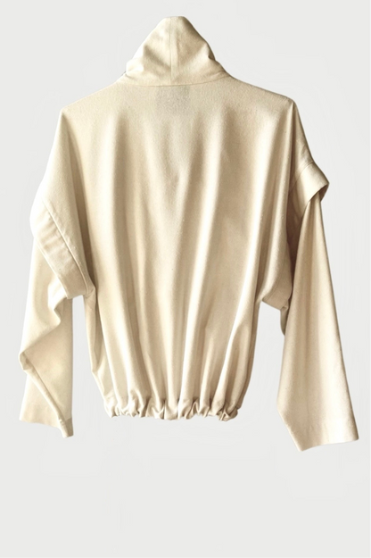 Ninja Pullover Ivory Cream Raw Silk