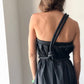 Infinite Rope Dress Long Black Silk Taffeta {Made to Order}