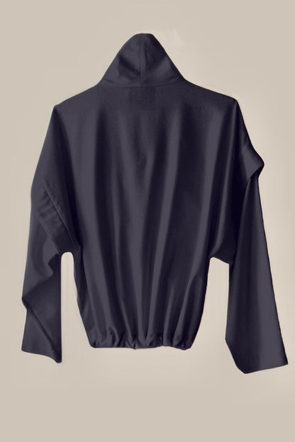 Ninja Pullover Black Kohl Raw Silk