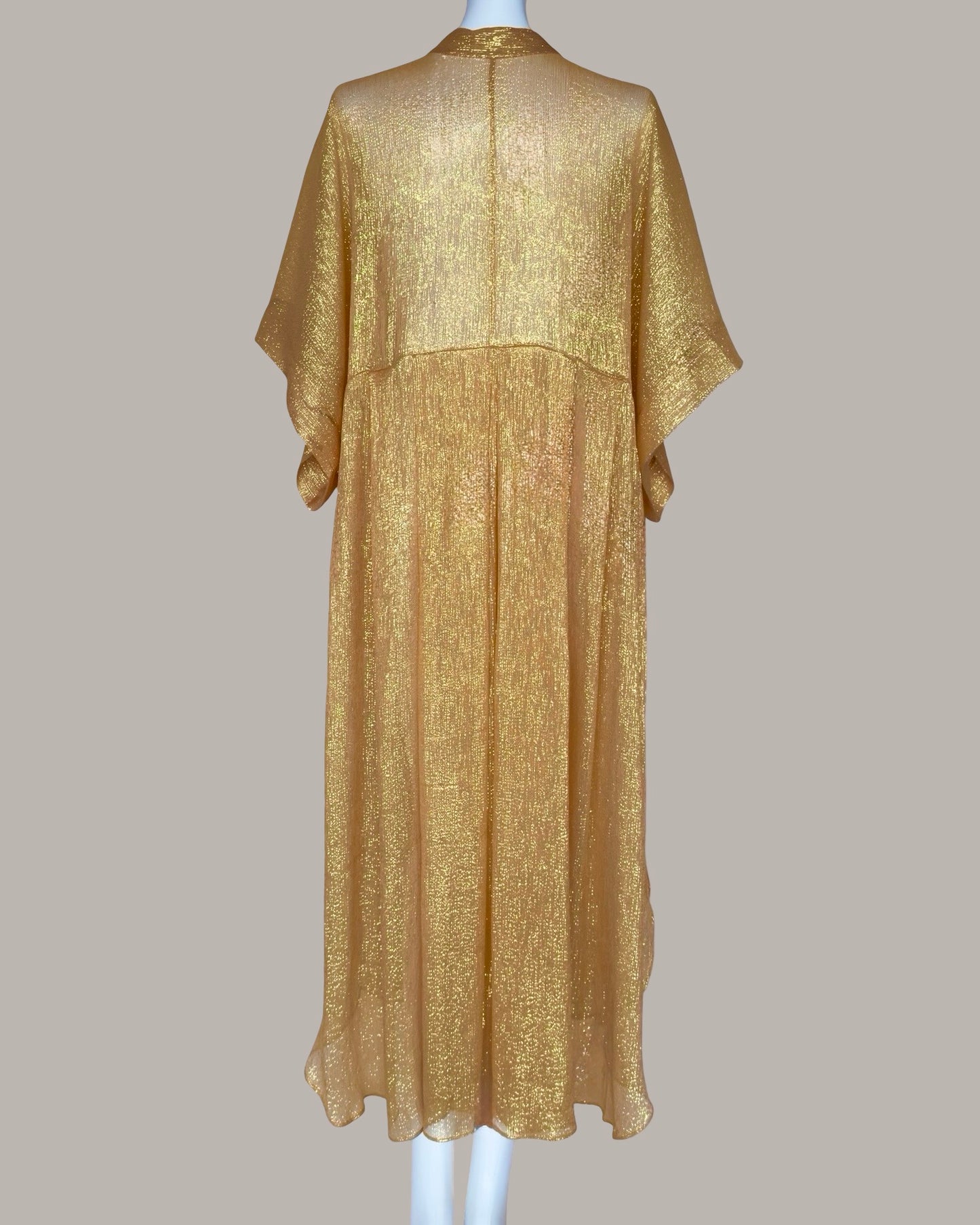 Dynasty Kaftan Gold Silk Lamé {Made to Order}