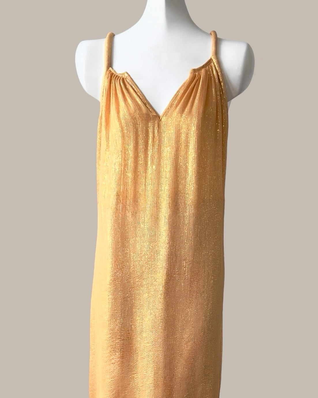 Convertible Paros Dress Egyptian Gold Silk Chiffon Lamé {Made to Order}