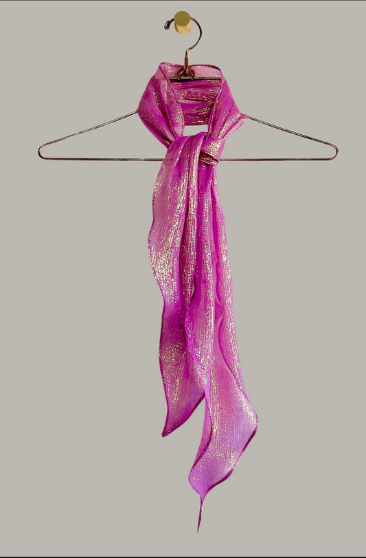 Unisex Infinite Bandeau Ascot Sash in Orchid/Gold