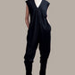 Origami Jumpsuit Black Raw Silk {Made to Order}