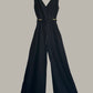 Liza Jumpsuit Black Kohl Raw Silk {Made to Order}