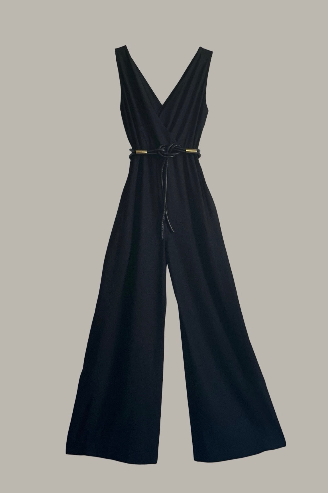 Liza Jumpsuit Black Kohl Raw Silk {Made to Order}