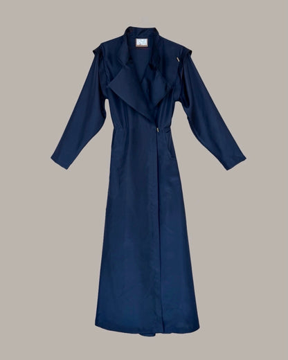 Voyage Coat Dress Midnight Blue Parachute Silk {Made to Order}