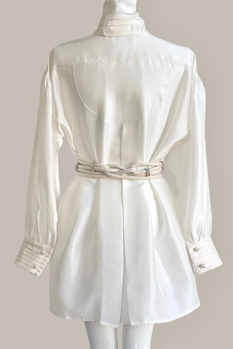 Paisano Blouse Pearl Silk Shantung {Made to Order}