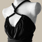 Infinite Halter Black Parachute Silk