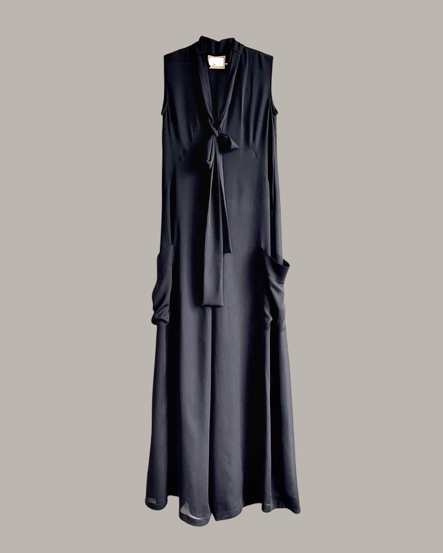 Tuxedo Jumpsuit in Black Silk Georgette {Made to Order}